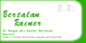 bertalan rainer business card